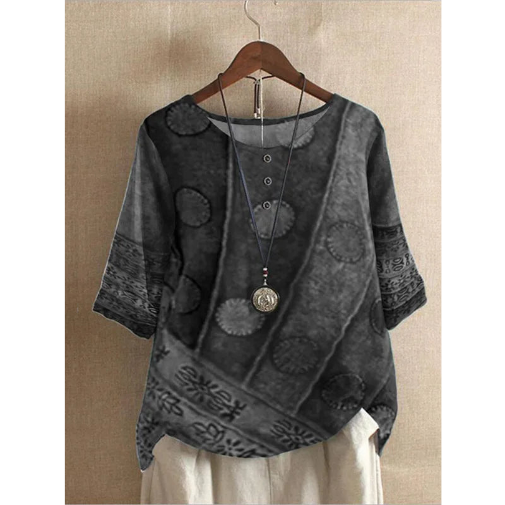 Fiora - Comfortable Colorful Top With Half Sleeves