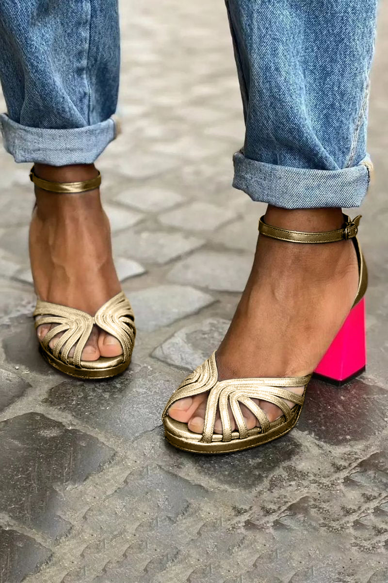 VIVIANA – GLAM STATEMENT BLOCK HEEL SANDALS