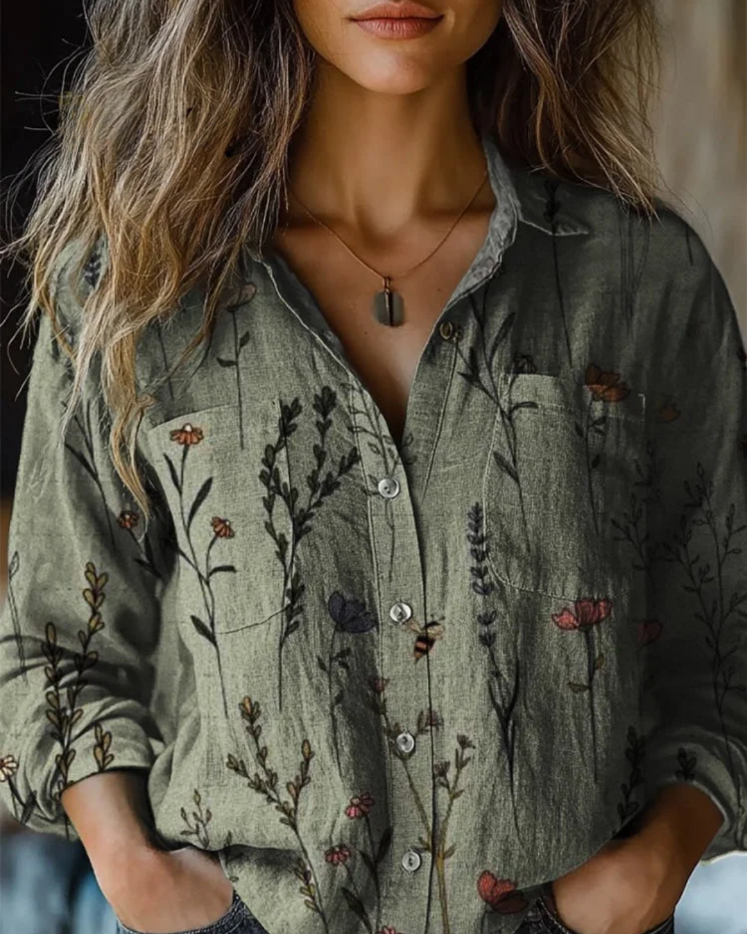 Georgeena - Vintage Cotton Long Sleeve Shirt