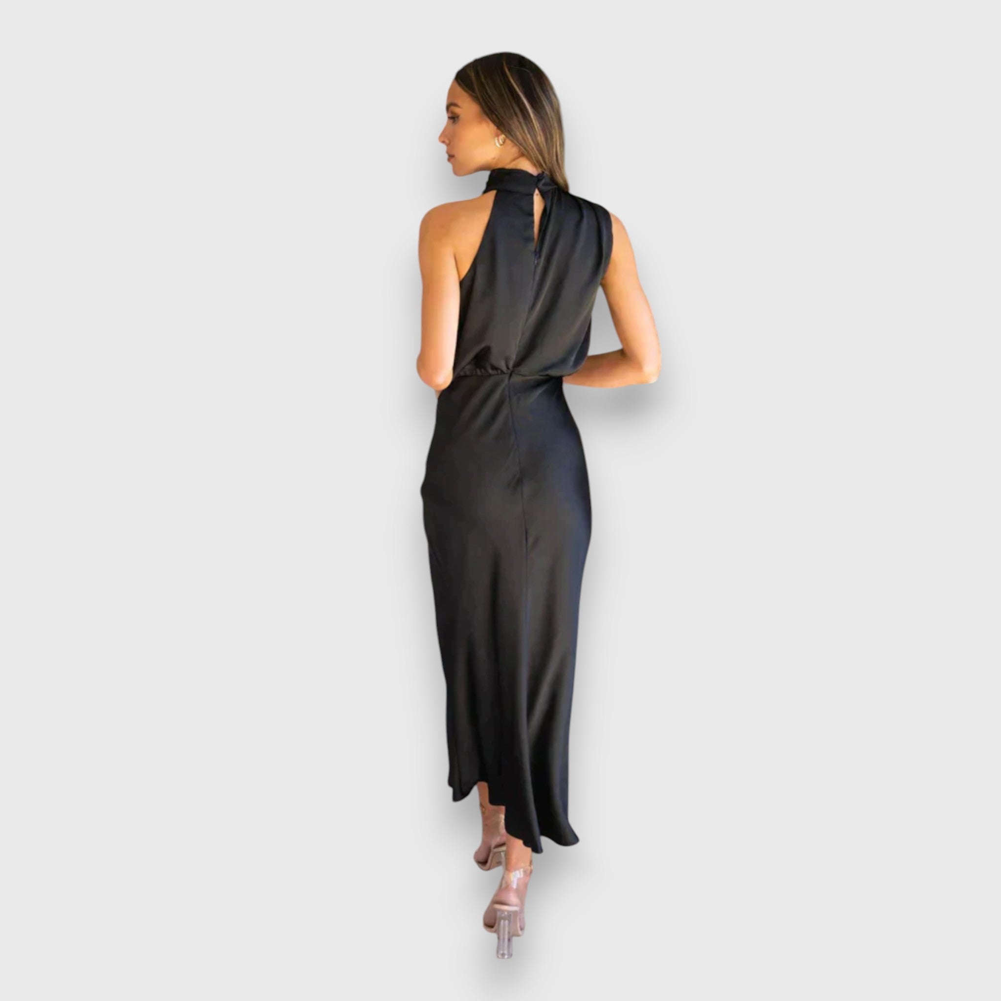 Daisy - Elegant Satin Halter Dress