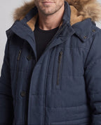 Men's winter parka with detachable hood and fleece lining Fashion Glam