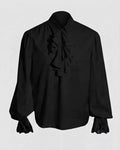 Women Ruffled Blouse with Elegant Collar Area Fashion Glam