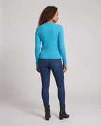 Women's fine knit cardigan with continuous button placket and fine ribbed structure finish Fashion Glam