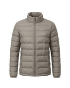 Women nan lightweight packable short quilted jacket with high stand-up collar and zippered pockets