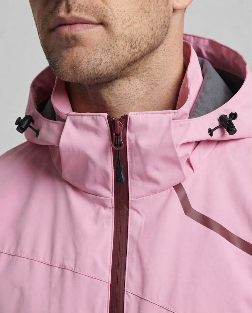 Men's lightweight waterproof outdoor jacket with hood and windproof membrane Fashion Glam