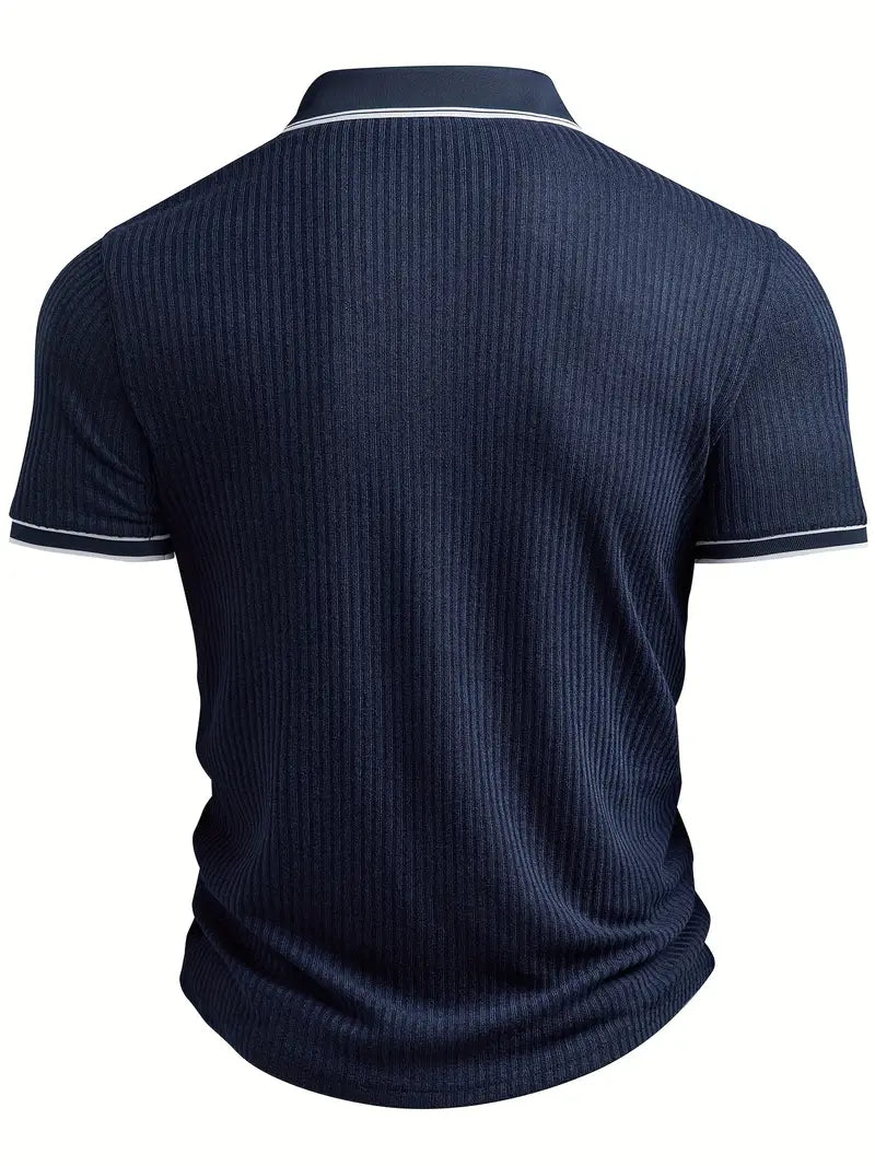 JASON – MODERN RIBBED POLO SHIRT