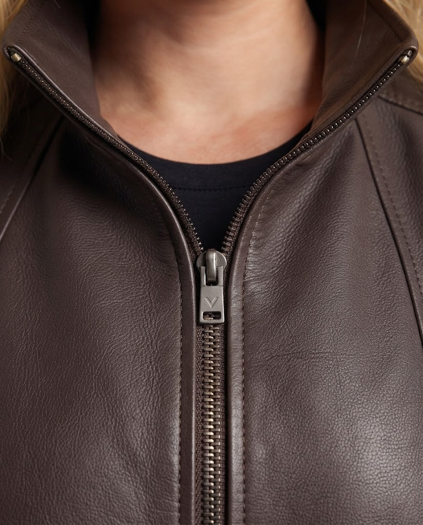 Women's Fashionable Faux Leather Jacket Fashion Glam