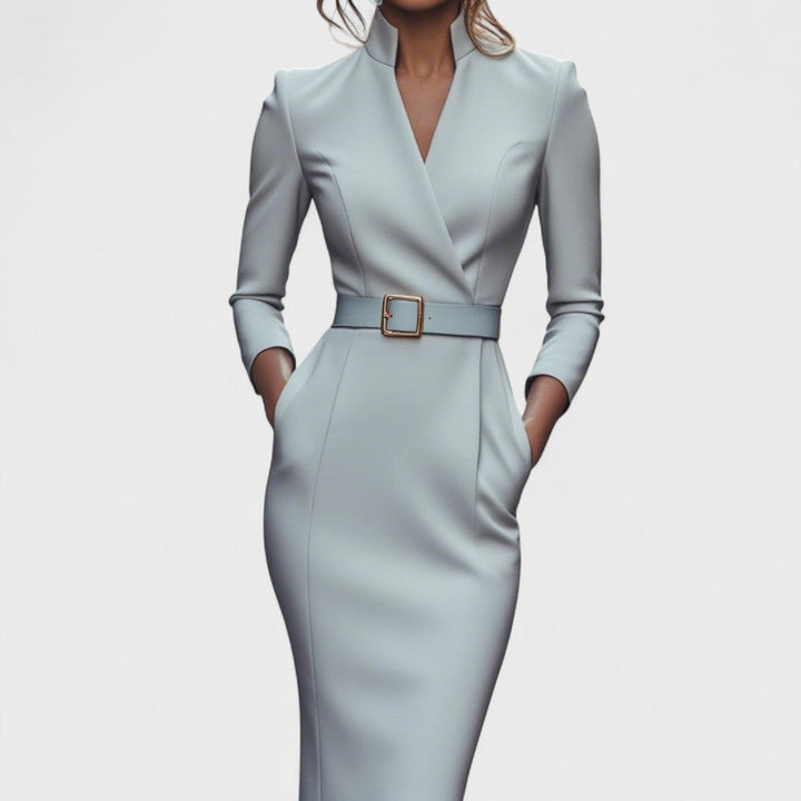 Maye™ Refined Black Dress + FREE belt