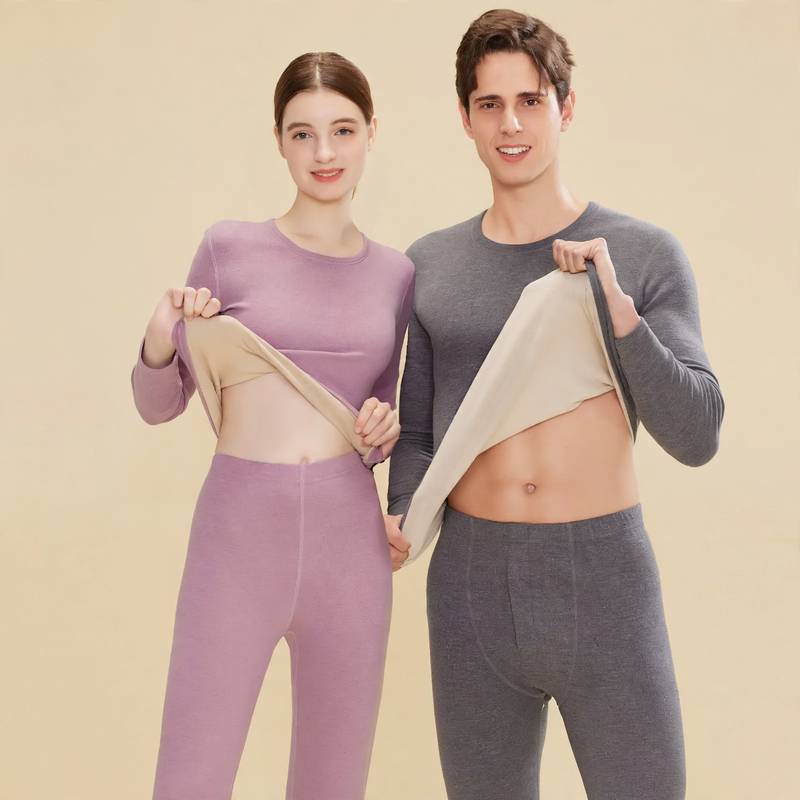 Warm underwear set made of wool-silk blend