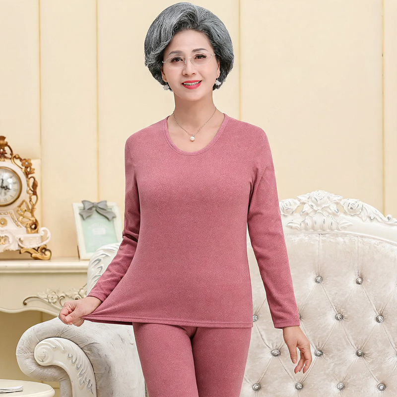 Thermal underwear set with standing collar