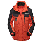 Men's waterproof breathable three-piece outdoor expedition jacket with hood and multifunction pockets Fashion Glam