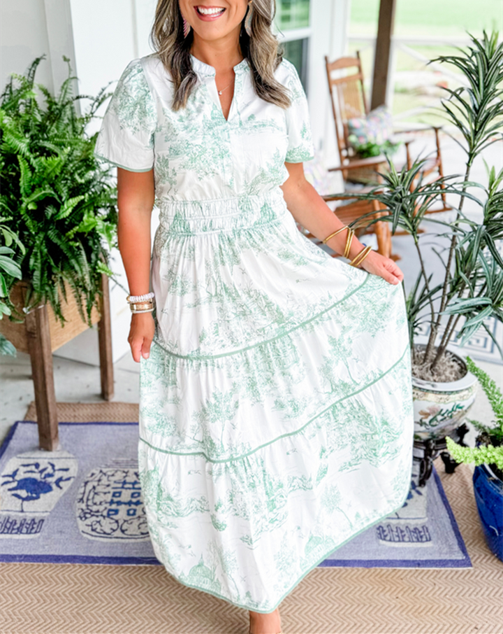 Esther™ Classic Toile Maxi Dress