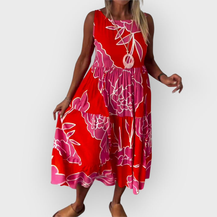 EVITA – STYLISH OFF-SHOULDER FLORAL DRESS