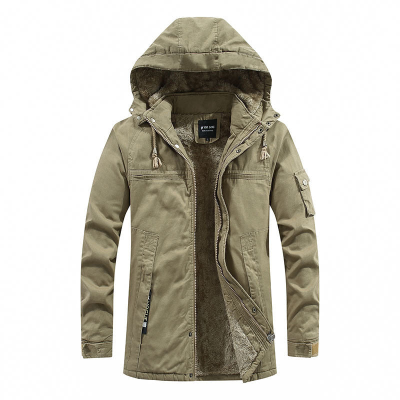 Men's Long Cut Field Parka with Soft Fleece Lining and Utility Pockets Fashion Glam