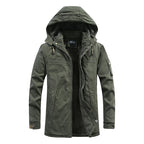 Men's Long Cut Field Parka with Soft Fleece Lining and Utility Pockets Fashion Glam