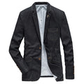 Men's denim blazer with casual cut, patch pockets, and fine lining Fashion Glam