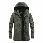 Men's Long Cut Field Parka with Soft Fleece Lining and Utility Pockets Fashion Glam