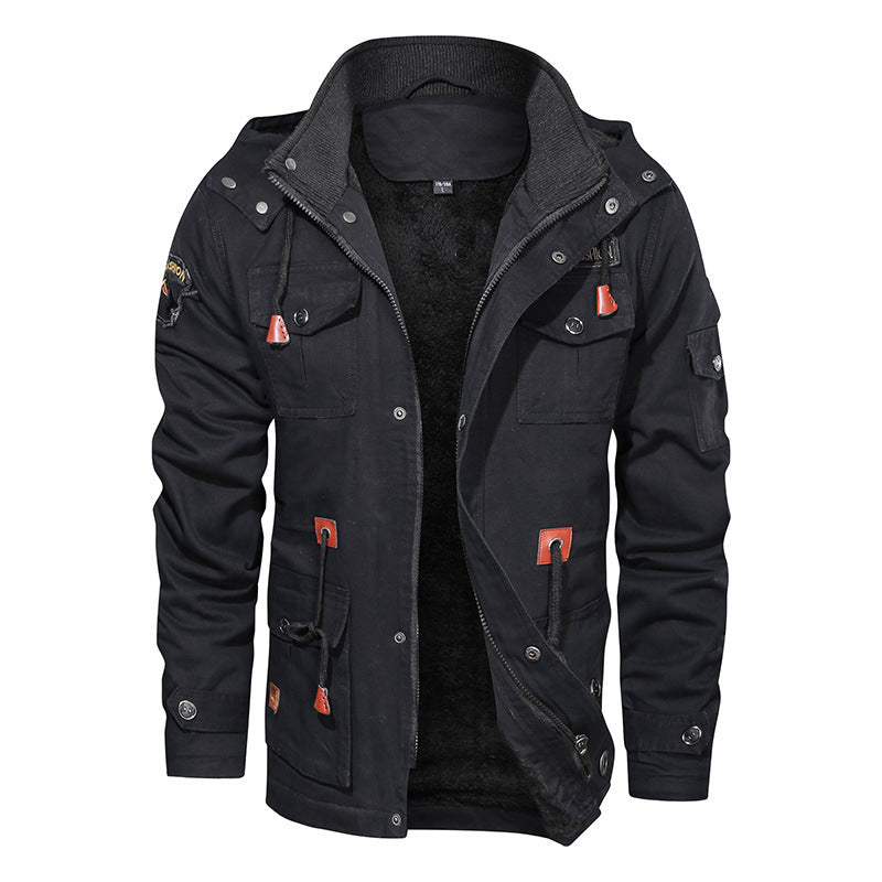 Men's Utility Parka with Teddy Lining and Multiple Pockets Fashion Glam