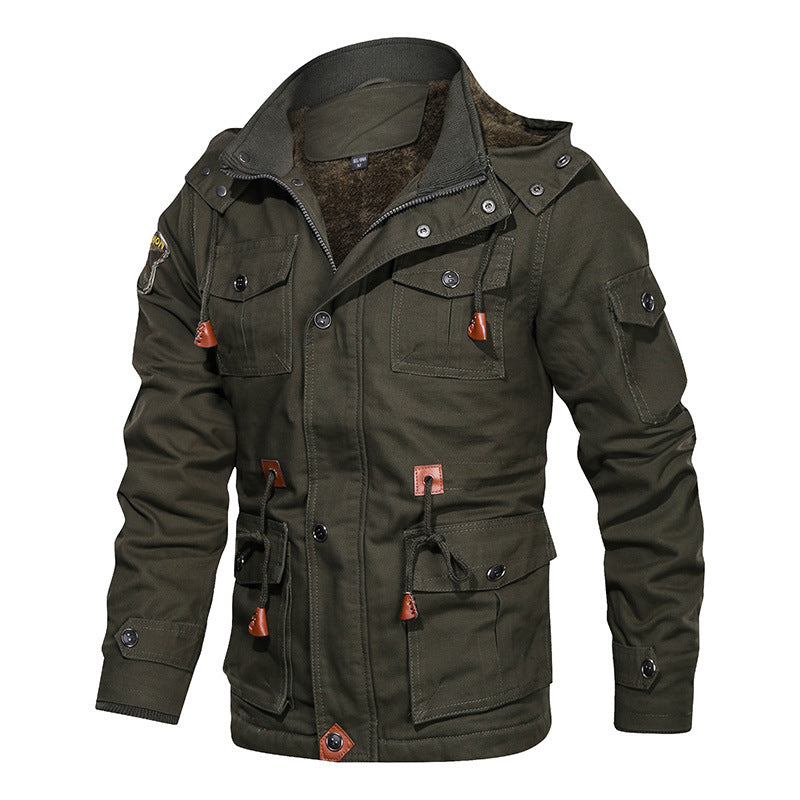 Men's Utility Parka with Teddy Lining and Multiple Pockets Fashion Glam