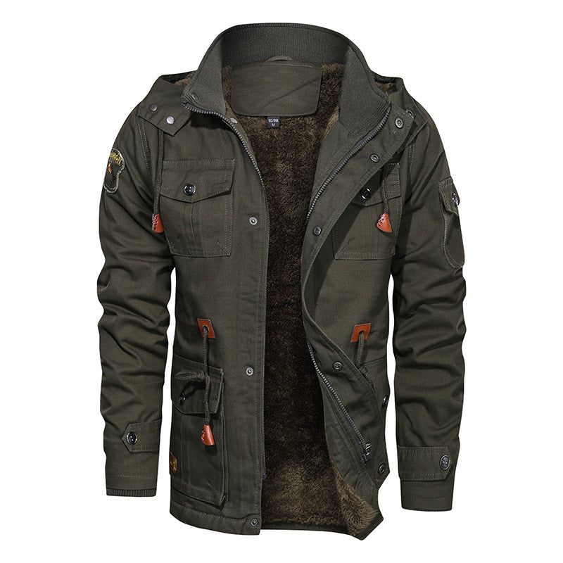 Men's Utility Parka with Teddy Lining and Multiple Pockets Fashion Glam