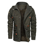 Men's Utility Parka with Teddy Lining and Multiple Pockets Fashion Glam