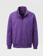 Men's lightweight urban blouson with standing collar, elastic hem, and sleeve pocket
