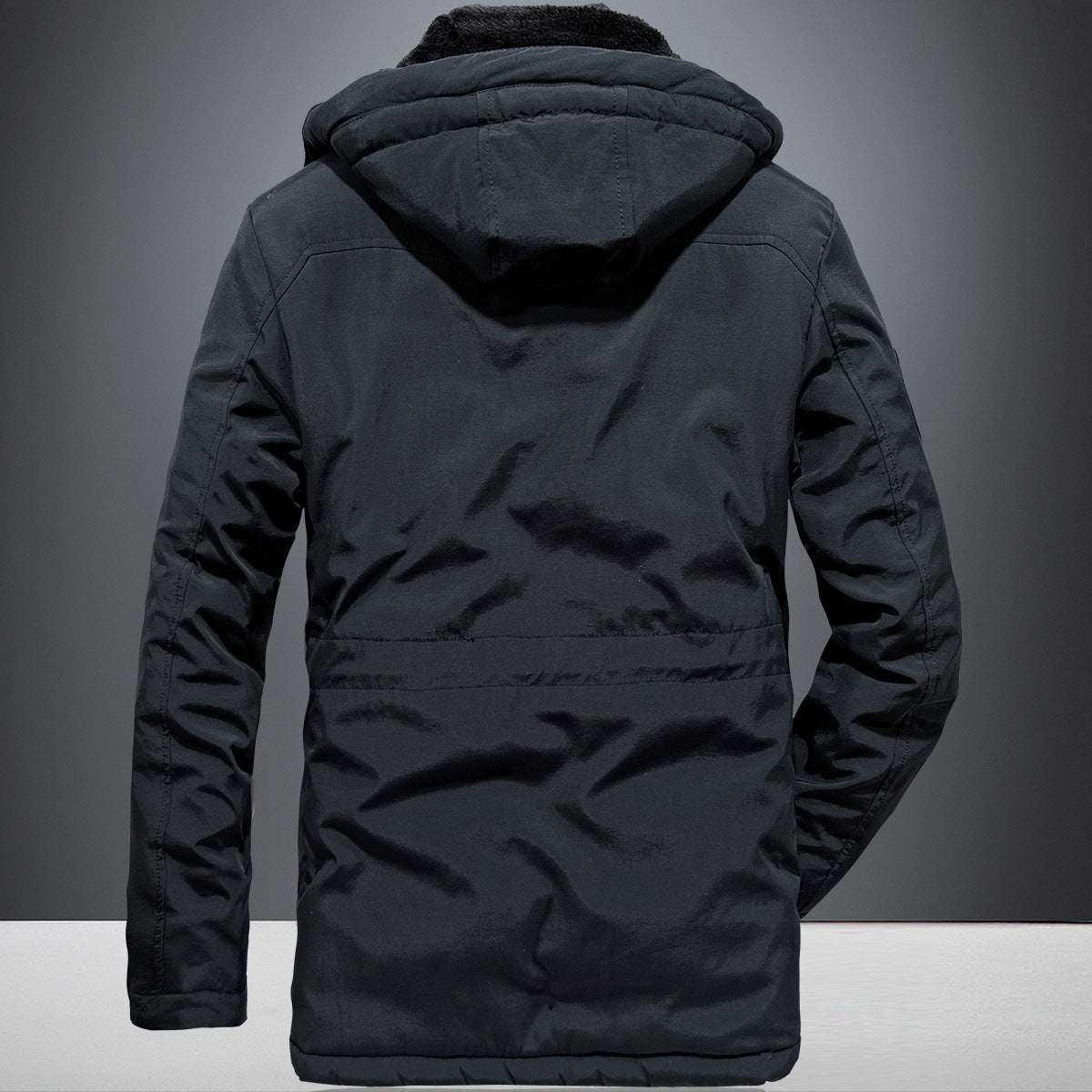 Men's military functional parka with teddy lining, hood, and multiple pockets Fashion Glam