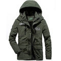 Men's military functional parka with teddy lining, hood, and multiple pockets Fashion Glam