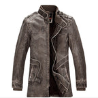 Men's Thermal Denim Parka with Sherpa Lining, High Collar and Multifunctional Pockets Fashion Glam