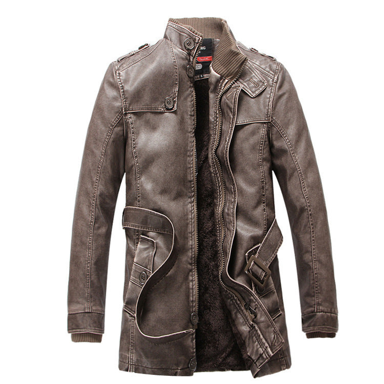 Men's Thermal Denim Parka with Sherpa Lining, High Collar and Multifunctional Pockets Fashion Glam