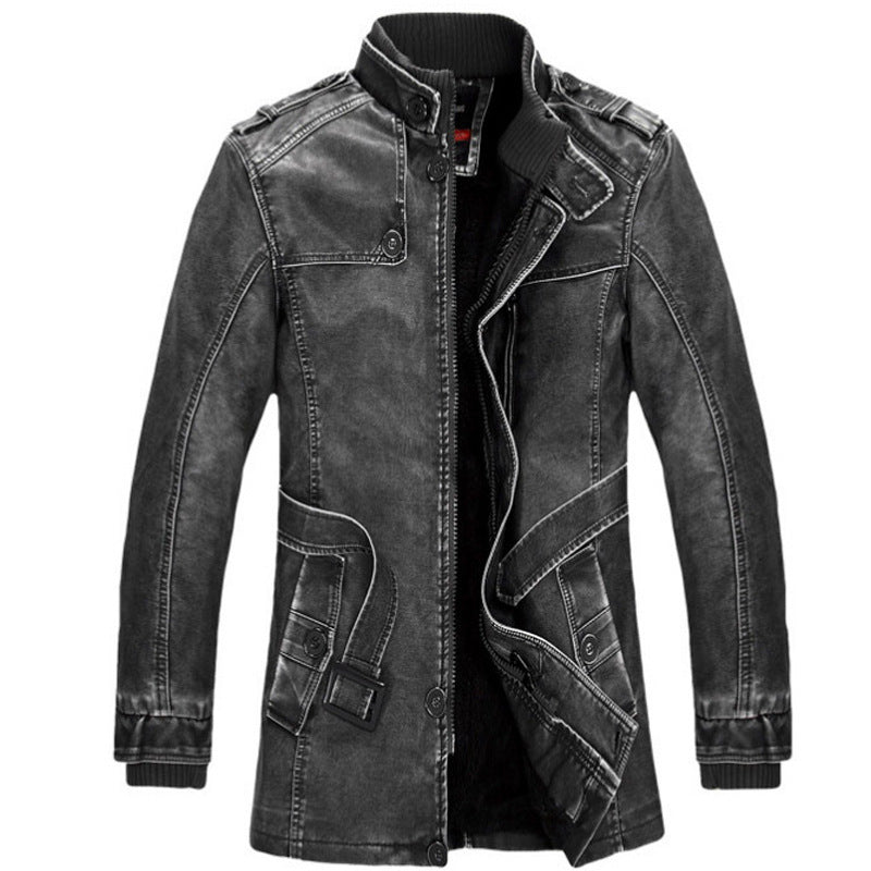 Men's Thermal Denim Parka with Sherpa Lining, High Collar and Multifunctional Pockets Fashion Glam