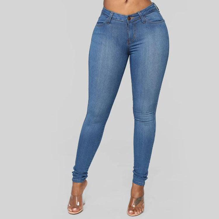 Ladies High-Rise Sculpting Skinny Jeans with Shaping Hip Lift Fashion Glam