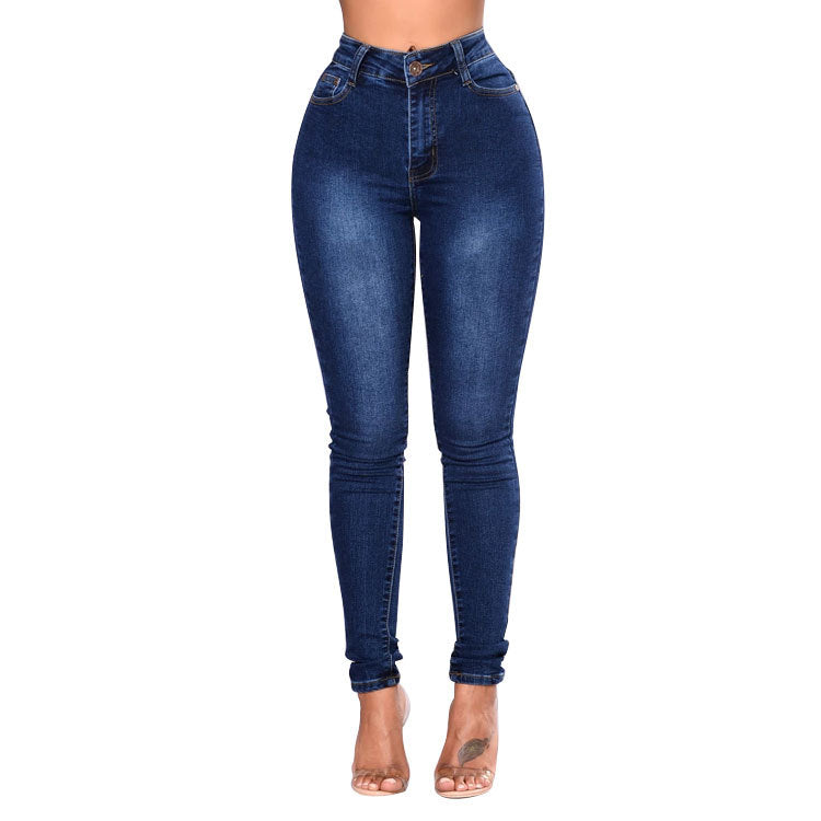 Ladies High-Rise Sculpting Skinny Jeans with Shaping Hip Lift Fashion Glam