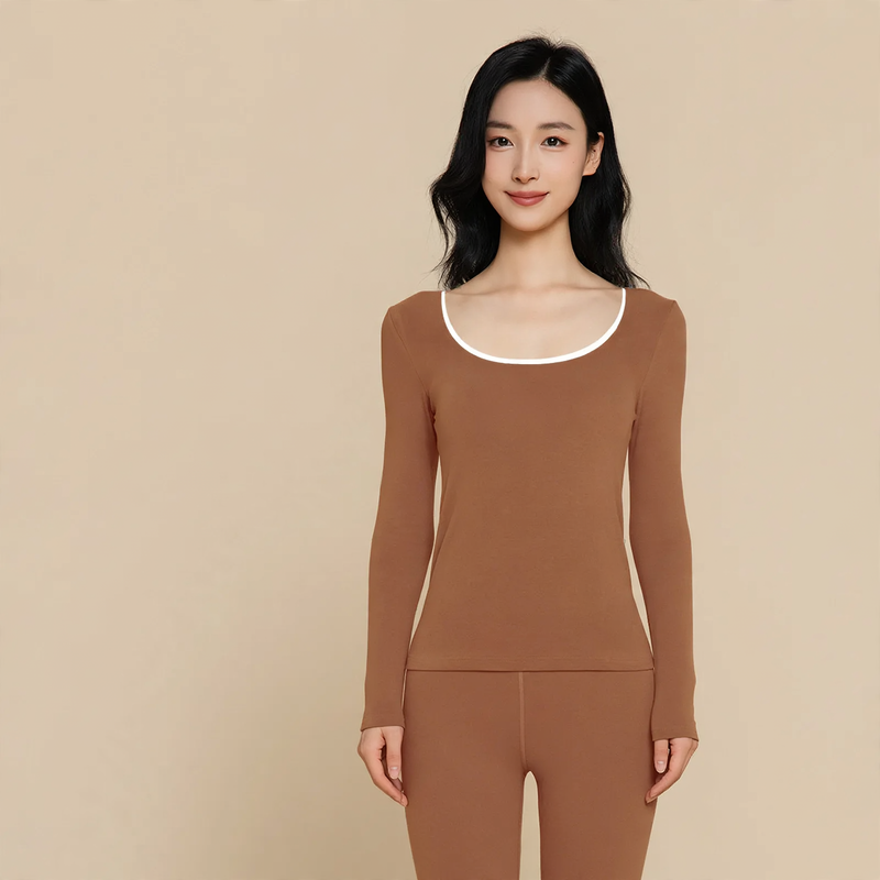 Thermal undershirt, round neck, plus sizes