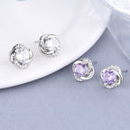 Women's earrings with sparkling cubic zirconia and elegant cable design Fashion Glam