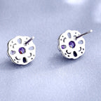 Women's stud earrings with delicate flower design and sparkling crystals Fashion Glam