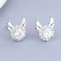Women's earrings with sparkling crystals and playfully designed wings Fashion Glam
