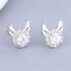 Women's earrings with sparkling crystals and playfully designed wings Fashion Glam
