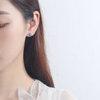 Women's earrings in heart-shaped design with sparkling zirconia Fashion Glam