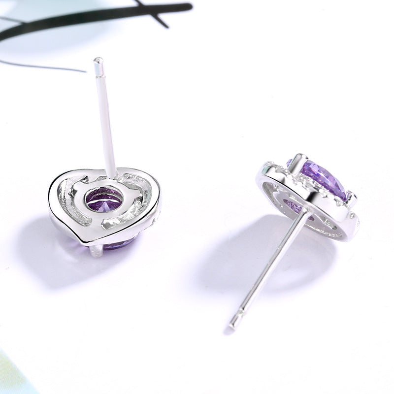 Women's earrings in heart-shaped design with sparkling zirconia Fashion Glam