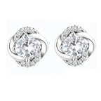 Women's earrings with sparkling cubic zirconia and elegant cable design Fashion Glam