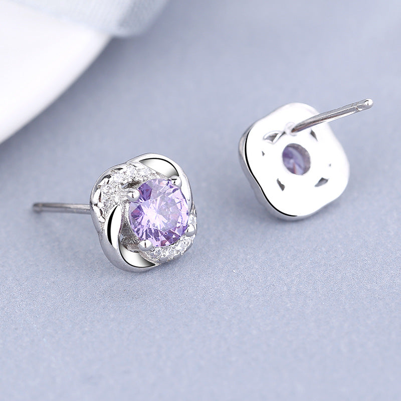Women's earrings with sparkling cubic zirconia and elegant cable design Fashion Glam
