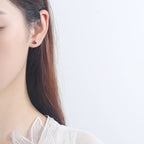 Women's earrings with sparkling heart accents made of high-quality stainless steel Fashion Glam