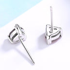 Women's earrings with sparkling heart accents made of high-quality stainless steel Fashion Glam