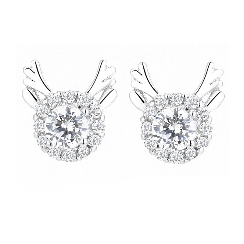 Women's earrings with sparkling crystals and playfully designed wings Fashion Glam