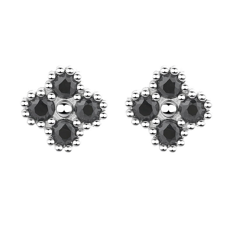 Women's earrings with multilayer floral design and sparkling zirconia Fashion Glam