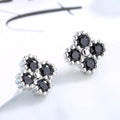 Women's earrings with multilayer floral design and sparkling zirconia Fashion Glam