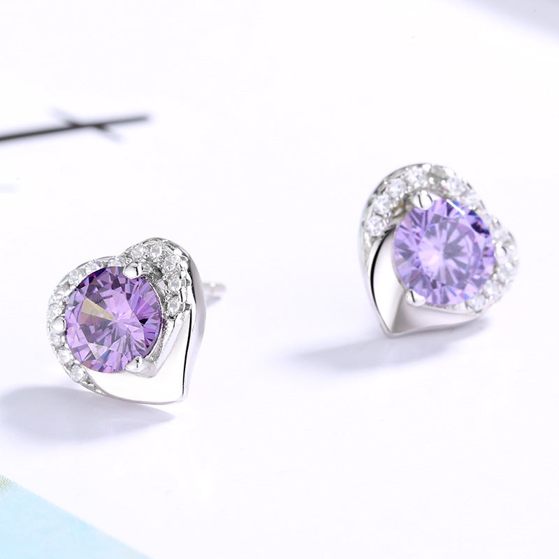 Women's earrings in heart-shaped design with sparkling zirconia Fashion Glam