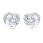 Women's earrings in heart-shaped design with sparkling zirconia Fashion Glam