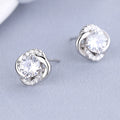 Women's earrings with sparkling cubic zirconia and elegant cable design Fashion Glam